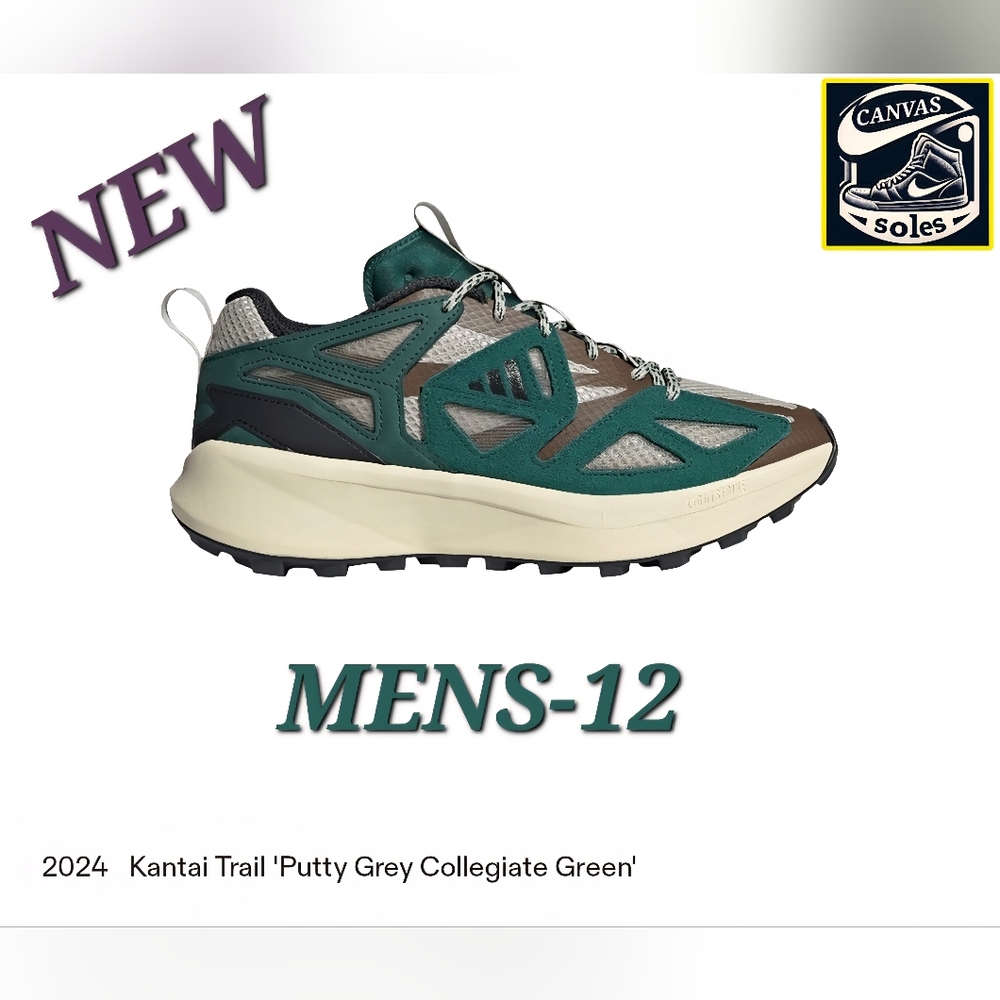 [M-12] Adidas Kantai Trail 'Putty Grey Collegiate Green'